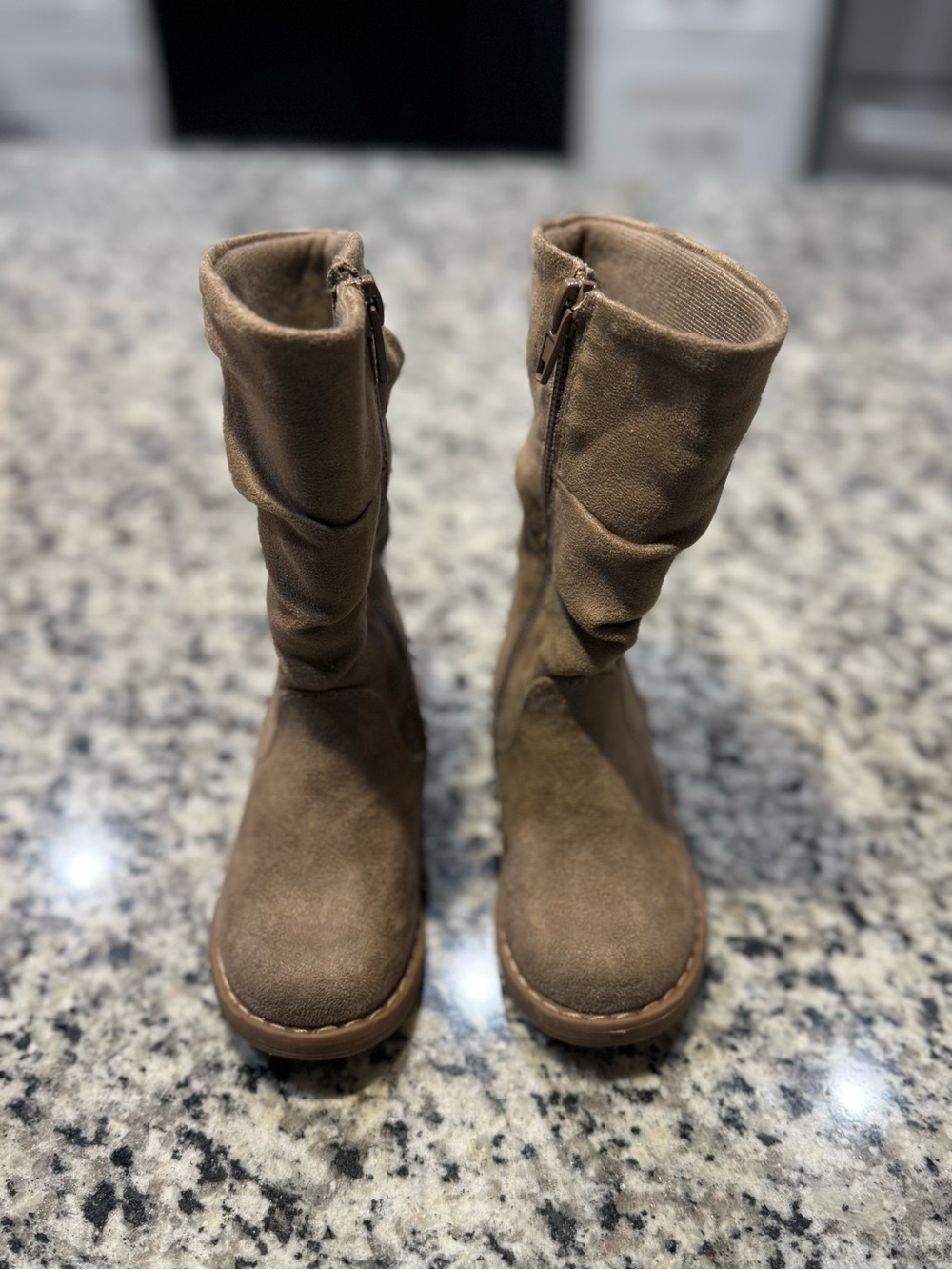 Women’s Brown Mid-Calf Slouchy Suede Boots